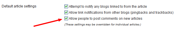 Allow people to post comments on new articles 