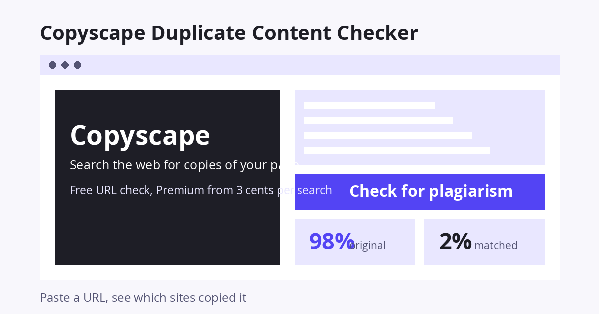 Copyscape duplicate content checker