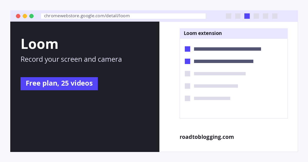 Loom Chrome extension
