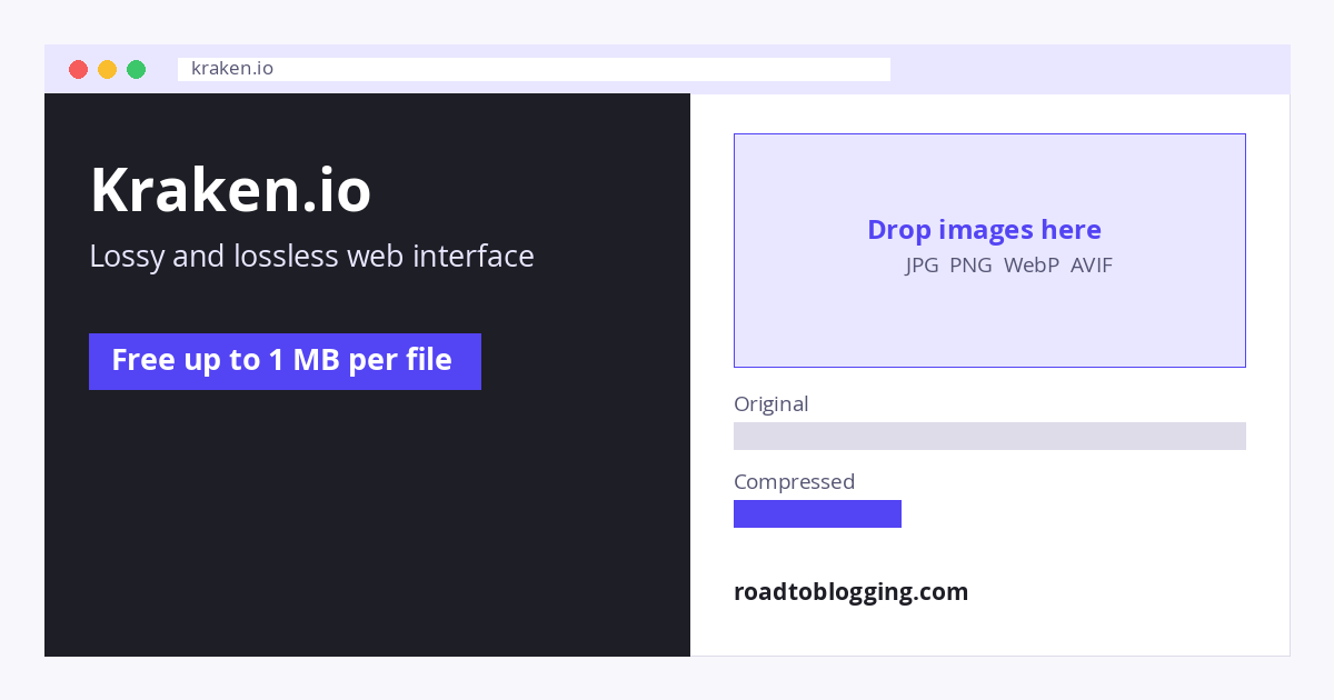 Kraken.io Web Interface online image optimizer