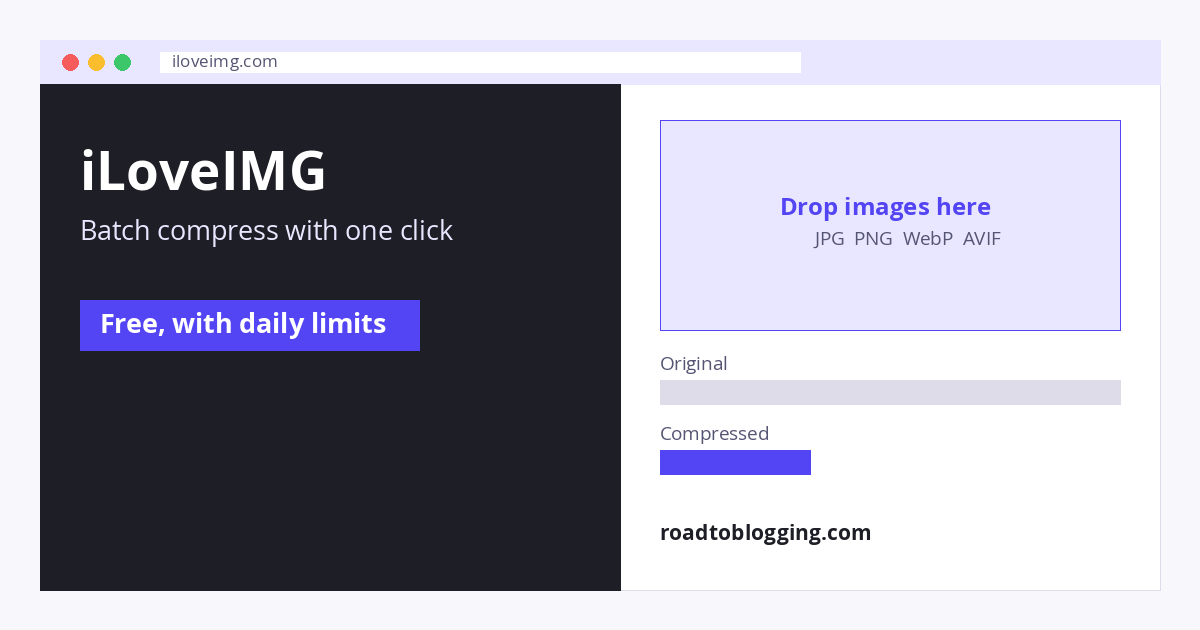 iLoveIMG online image optimizer