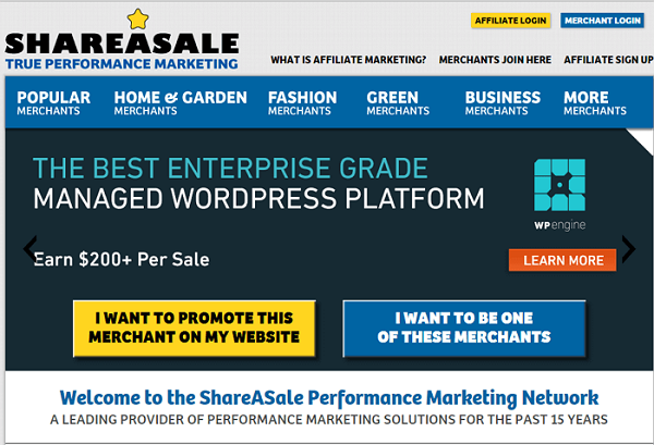 ShareASale affiliate network