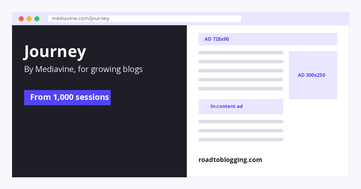 Journey by Mediavine ad network
