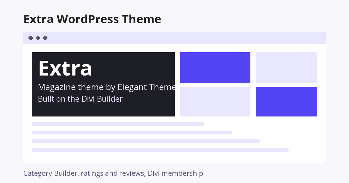 Extra by Elegant Themes WordPress theme for tech blogs