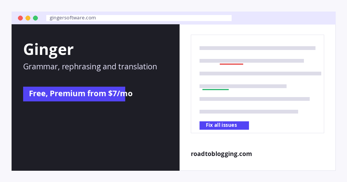 Ginger online grammar checker