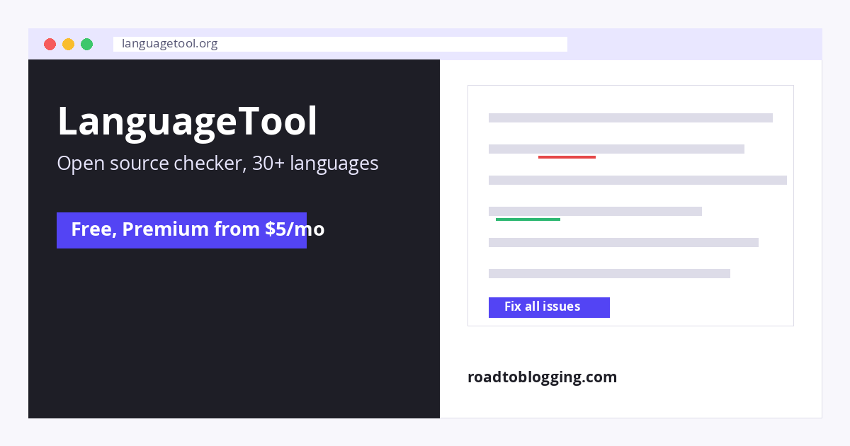 LanguageTool online grammar checker