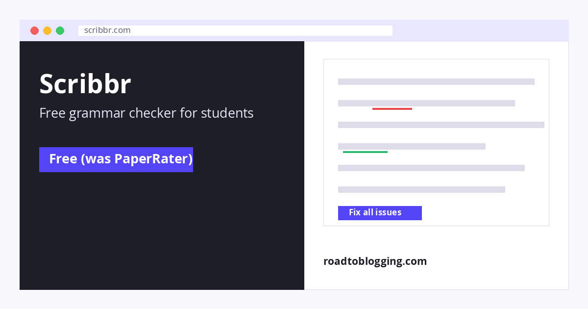 Scribbr online grammar checker