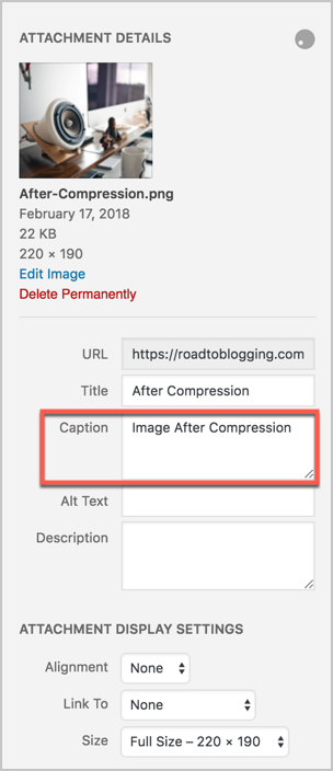 Adding captions to images