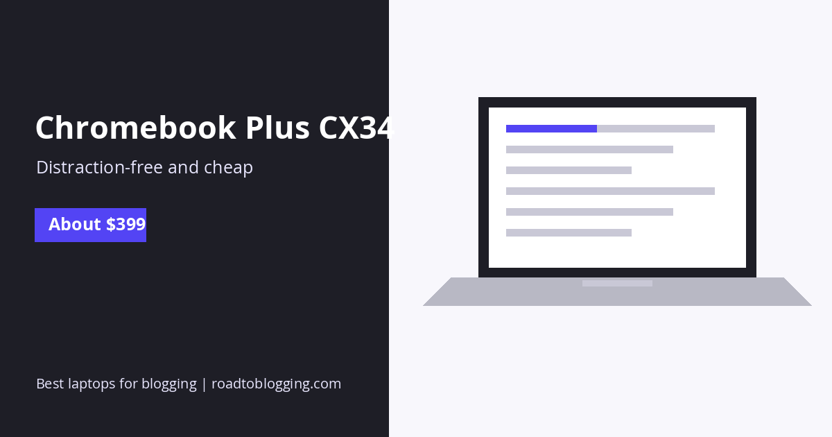 ASUS Chromebook Plus CX34 for blogging