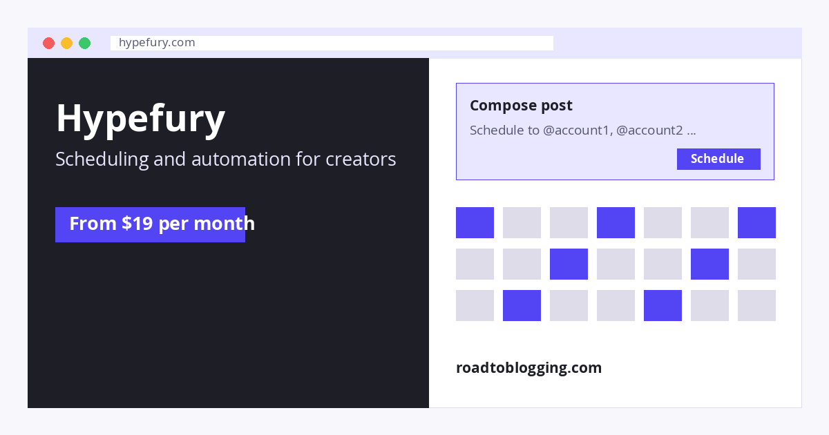 Hypefury for managing multiple X accounts
